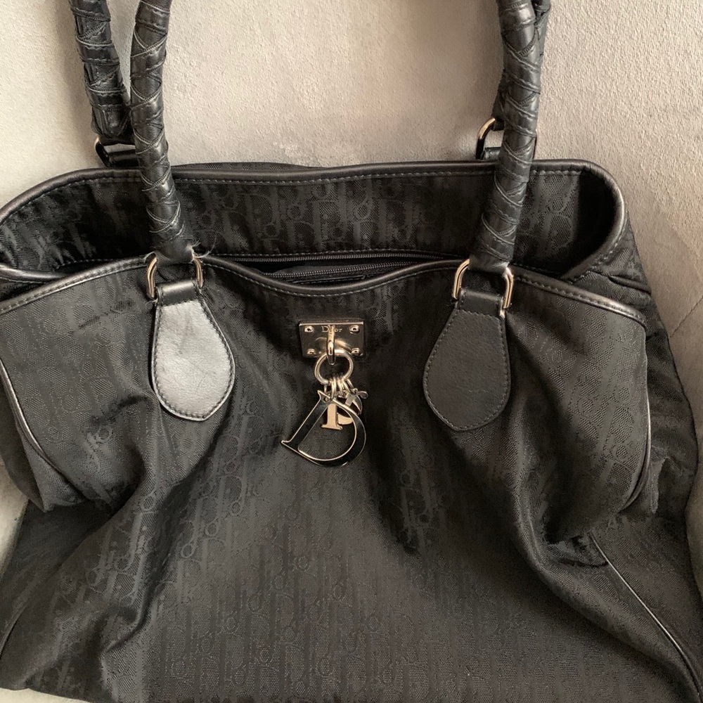 Dior Nylon tote w leather handles